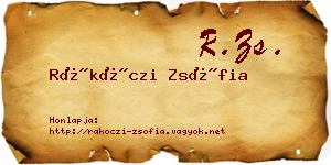 Rákóczi Zsófia névjegykártya